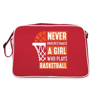 Basketball Filles Streetball - Sac Retro - rouge/blanc - Dos