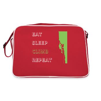 Klettersport Klettern Solo Climbing - Retro Tasche - Rot/Weiß - Hinten