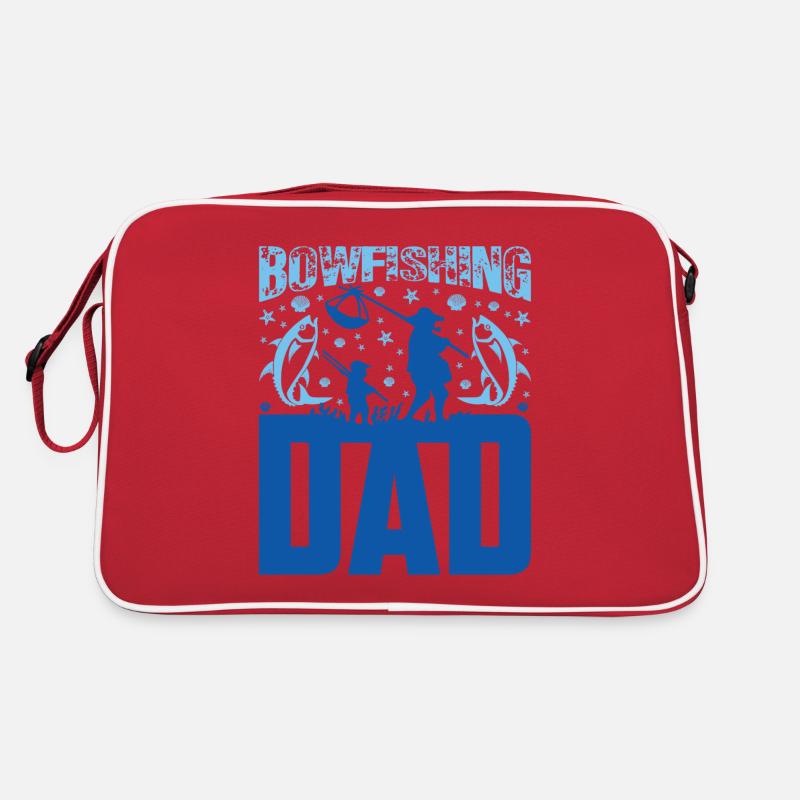 Bogenfischer Bogenfischen Bogenangeln Vater Papa Retro Tasche