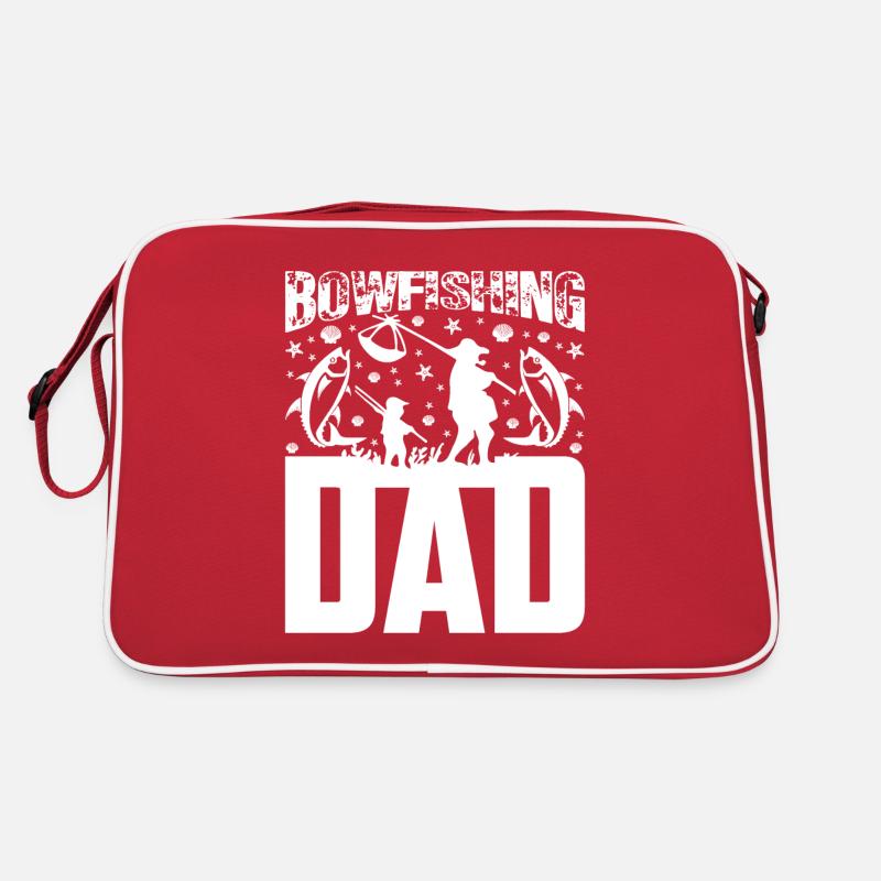 Bogenfischer Bogenfischen Bogenangeln Vater Papa Retro Tasche
