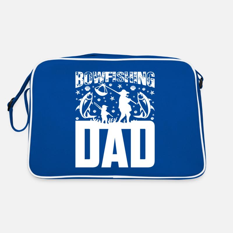 Bogenfischer Bogenfischen Bogenangeln Vater Papa Retro Tasche