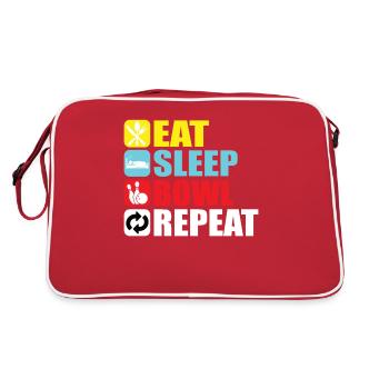 Bowling Cone Spareball Pins Ball Strike - Retro Bag - red/white - Back