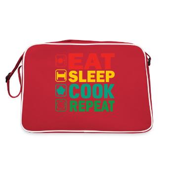 Chef Profession Gastronomy Cooking Chef's hat - Retro Bag - red/white - Back