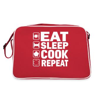 Chef Profession Gastronomie Cuisine Chapeau de Chef - Sac Retro - rouge/blanc - Dos