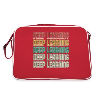 Deep Learning Machine Learning AI KI - Retro Bag - red/white - Back