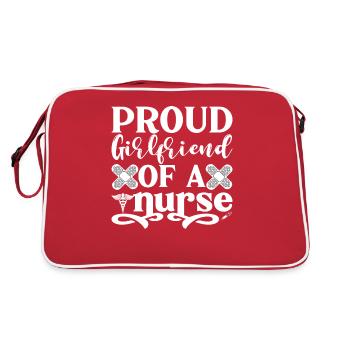 Fier petit ami d’une amie infirmière - Sac Retro - rouge/blanc - Dos