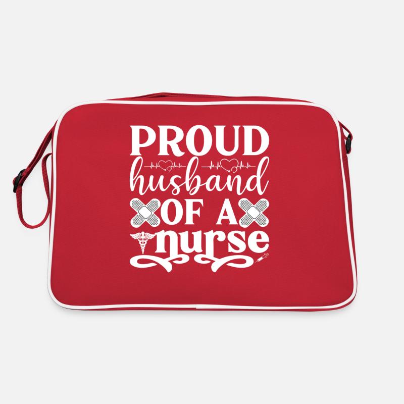Ehemann einer Krankenschwester Retro Tasche