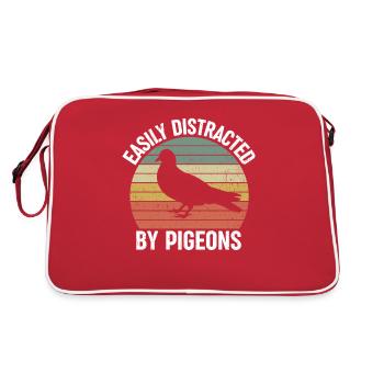 Pigeon colombophile pigeon pigeons drôles dictons - Sac Retro - rouge/blanc - Dos