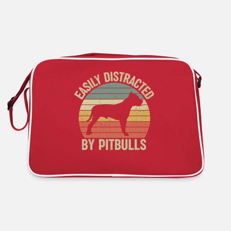 Bester Freund Pitbull Haustier Hunderasse Retro Tasche