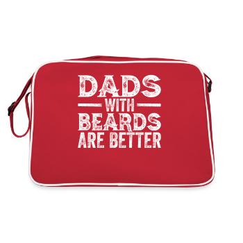 Father Bearded Father with Beard - Retro Bag - red/white - Back
