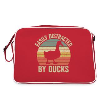 Canards Éleveurs de canards Élevage de canards Propriétaires de canards - Sac Retro - rouge/blanc - Dos