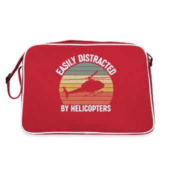 Hélicoptère Pilote d’hélicoptère Hélicoptère Héli - Sac Retro - rouge/blanc - Dos