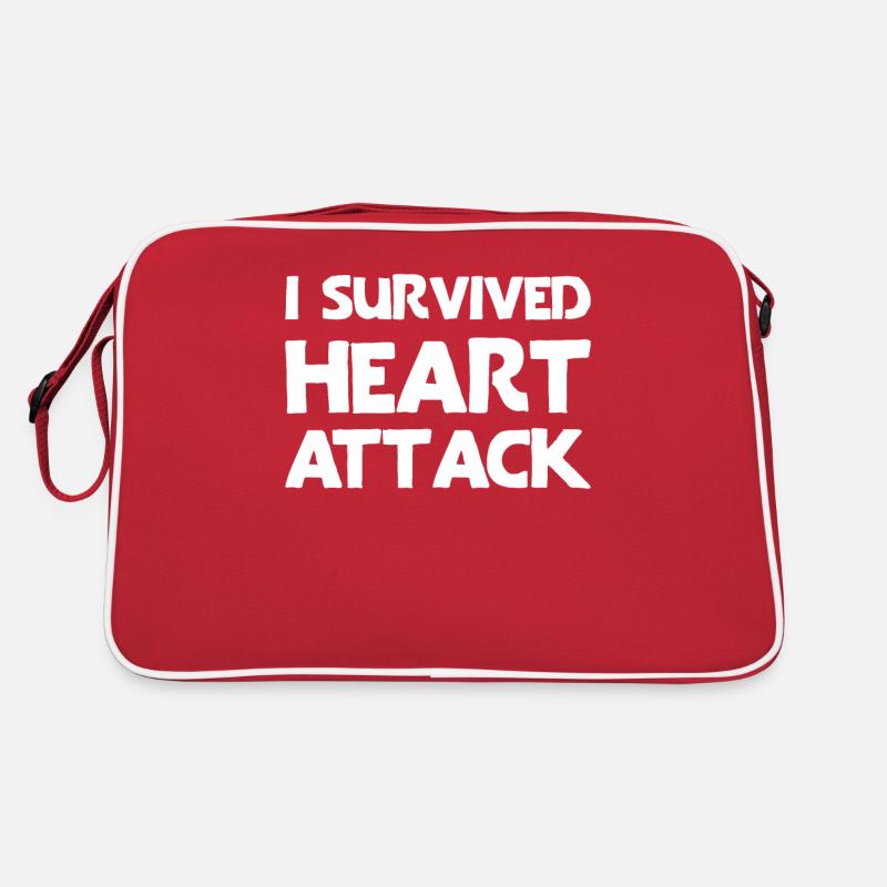I survived a heart attack Retro Bag