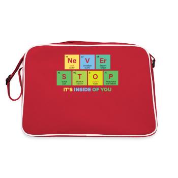 Chemist Chemist Chemistry Studies Professor React - Retro Bag - red/white - Back
