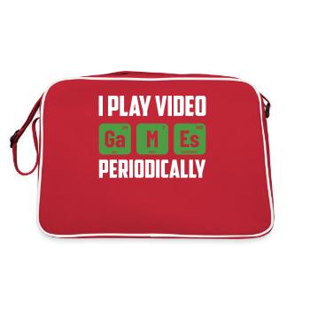Periodic Table Gaming Sayings Chemistry Sayings - Retro Bag - red/white - Back