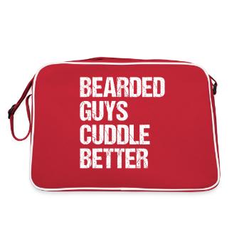 Barbe complète et porteur de barbe Cheveux de barbe Moustache - Sac Retro - rouge/blanc - Dos