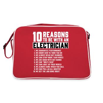 Électricien Génie électrique Pinces isolantes Electronique - Sac Retro - rouge/blanc - Dos