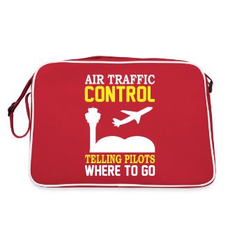 Contrôleur de la circulation aérienne Contrôleur de la tour de la circulation aérienne Hôtesse de l’air - Sac Retro - rouge/blanc - Dos