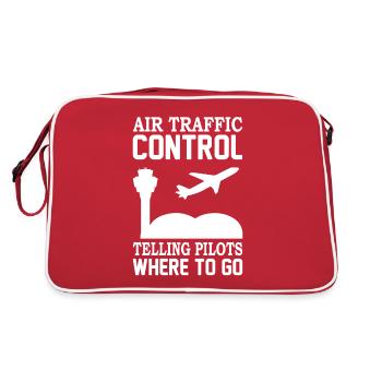 Air traffic controller Tower controller Flight attendants - Retro Bag - red/white - Back