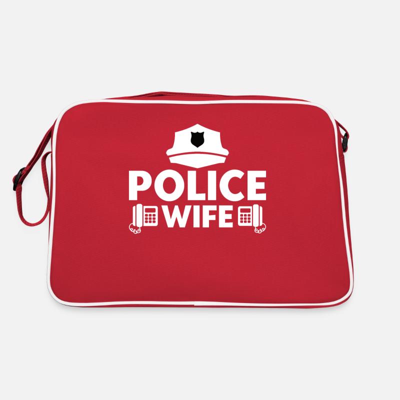 Mama Ehefrau Polizistin Heldin Retro Tasche