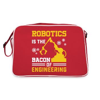 Robot Programmer Automation Technician - Retro Bag - red/white - Back