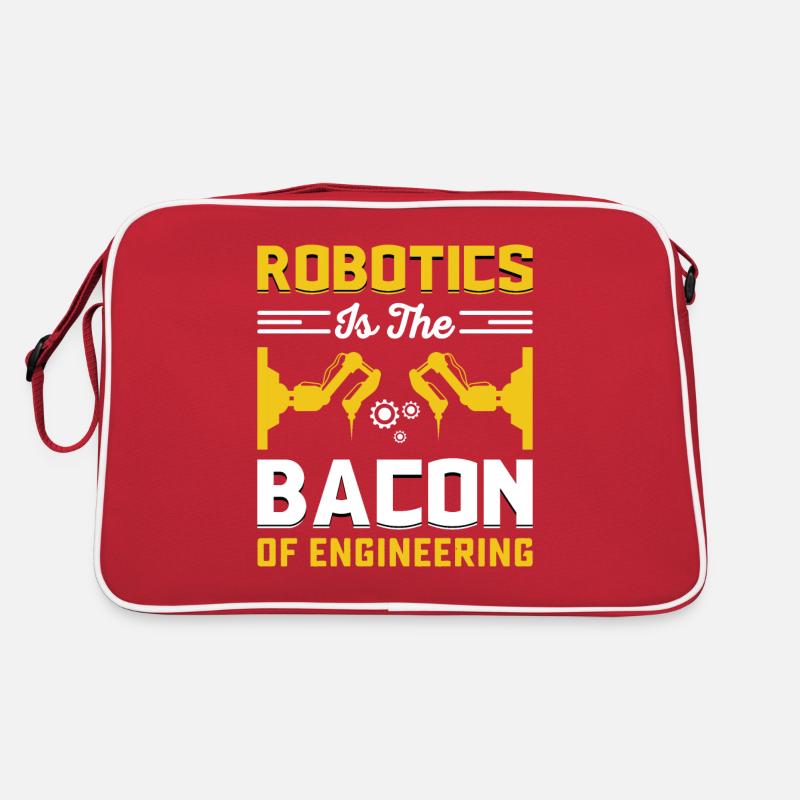 Roboter Programmierer Automatisierungstechniker Retro Tasche