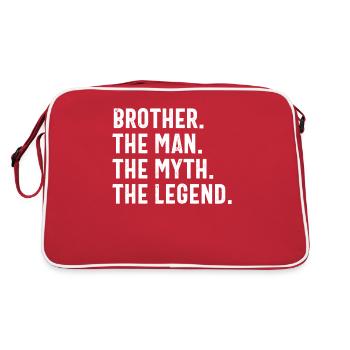 Brother Heart Best Friends Brother Idée cadeau - Sac Retro - rouge/blanc - Dos
