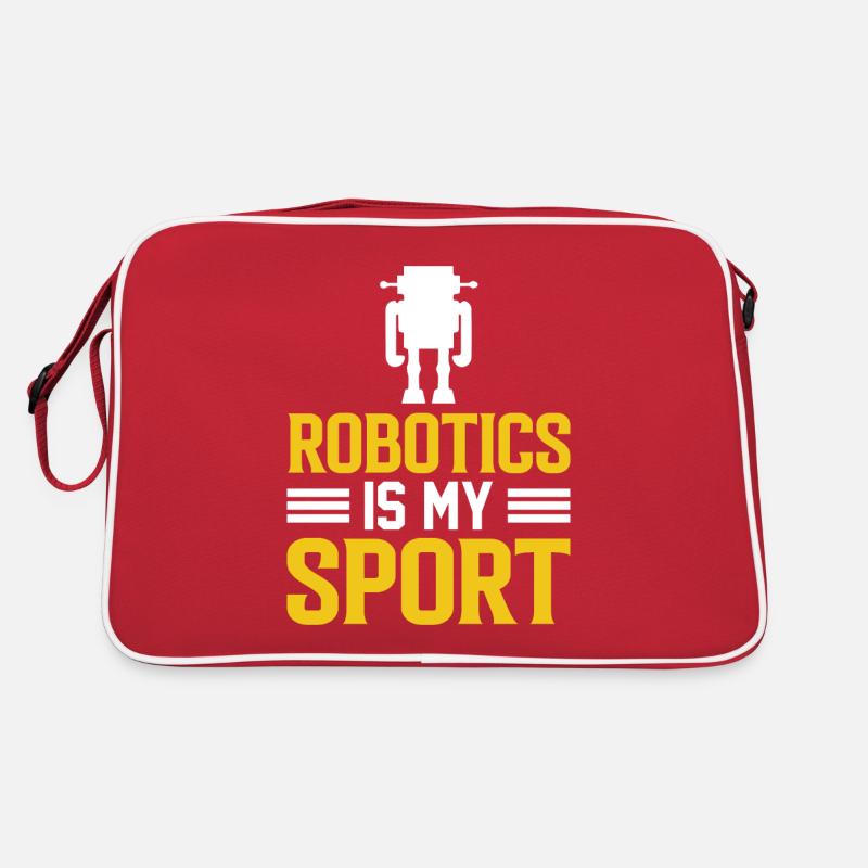 Roboter Programmierer Automatisierungstechniker Retro Tasche