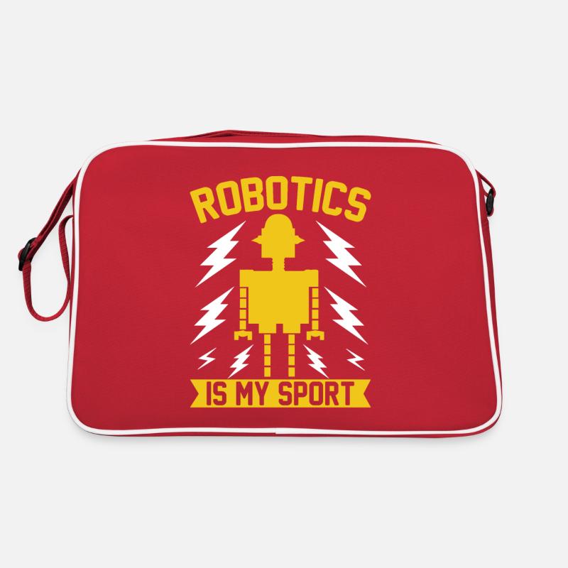 Roboter Programmierer Automatisierungstechniker Retro Tasche