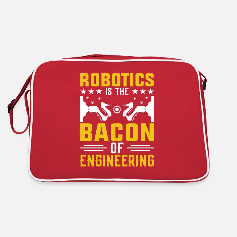 Roboter Programmierer Automatisierungstechniker Retro Tasche