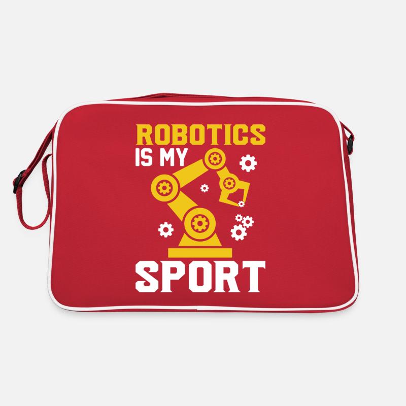 Roboter Programmierer Automatisierungstechniker Retro Tasche