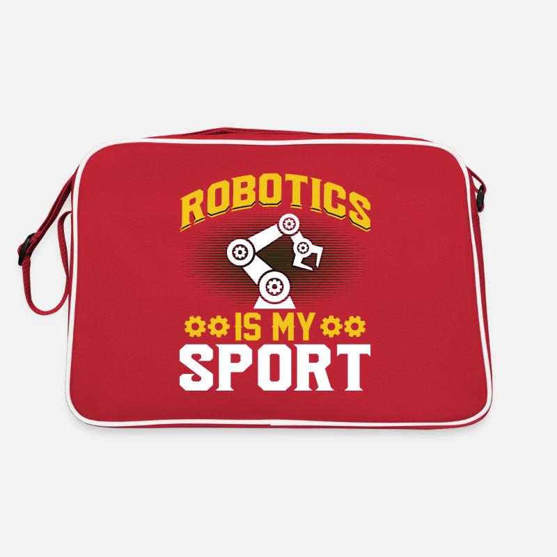 Roboter Programmierer Automatisierungstechniker Retro Tasche