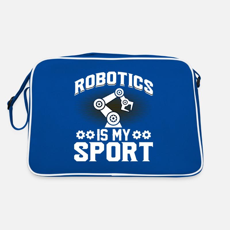 Roboter Programmierer Automatisierungstechniker Retro Tasche
