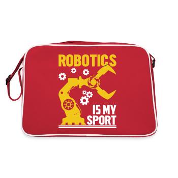 Robot Programmer Automation Technician - Retro Bag - red/white - Back