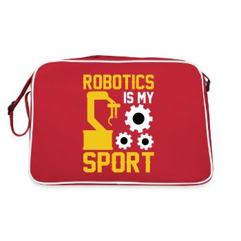 Robot Programmer Automation Technician - Retro Bag - red/white - Back