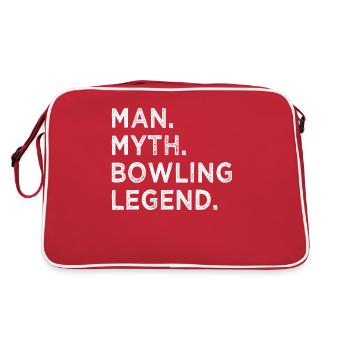 Bowling Cone Spareball Pins Ball Strike - Retro Bag - red/white - Back