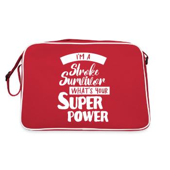 I survived a heart attack - Retro Bag - red/white - Back
