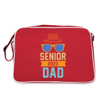 World's best daddy dad 2023 couple parents daddy - Retro Bag - red/white - Back