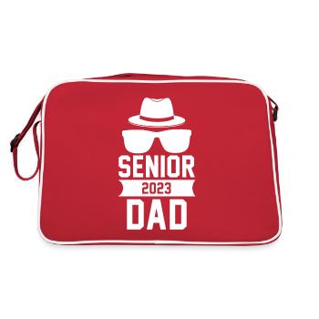 World's best daddy dad 2023 couple parents daddy - Retro Bag - red/white - Back