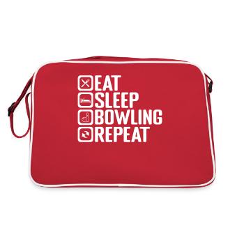 Bowling Cone Spareball Pins Ball Strike - Retro Bag - red/white - Back