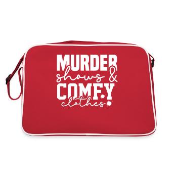 True Crime Crime Series Crime Detective - Sac Retro - rouge/blanc - Dos