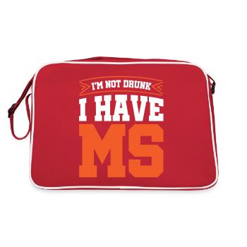 Multiple Sklerose Awareness - Retro Tasche - Rot/Weiß - Hinten
