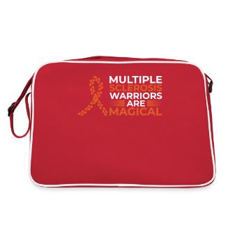 Multiple Sklerose Awareness - Retro Tasche - Rot/Weiß - Hinten