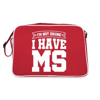 Multiple Sklerose Awareness - Retro Tasche - Rot/Weiß - Hinten