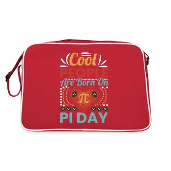 Pi Day Day Circle Number Pi - Retro Bag - red/white - Back