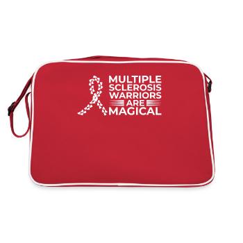 Multiple Sklerose Awareness - Retro Tasche - Rot/Weiß - Hinten