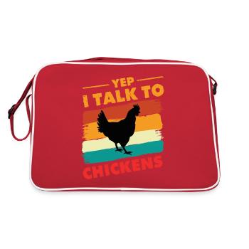 Cadeau d’élevage de poulet de poulet éleveur de poulet - Sac Retro - rouge/blanc - Dos