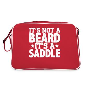Barbe complète et porteur de barbe Cheveux de barbe Moustache - Sac Retro - rouge/blanc - Dos
