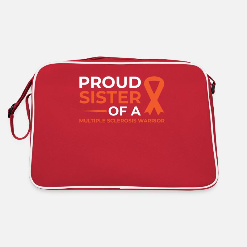 Multiple Sklerose Awareness Schwester Geschwister Retro Tasche