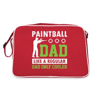 Paintball Father Shooting Sports Gift - Retro Bag - red/white - Back